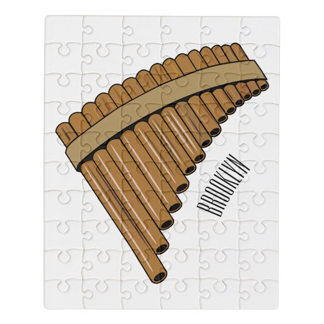 Pan flute / panpipes cartoon illustration  jigsaw puzzle (Puzzle Vertical)