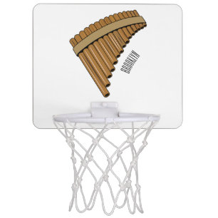 Pan flute / panpipes cartoon illustration  mini basketball hoop