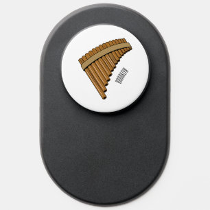 Pan flute / panpipes cartoon illustration PopSocket