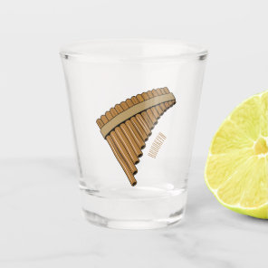 Pan flute / panpipes cartoon illustration  shot glass