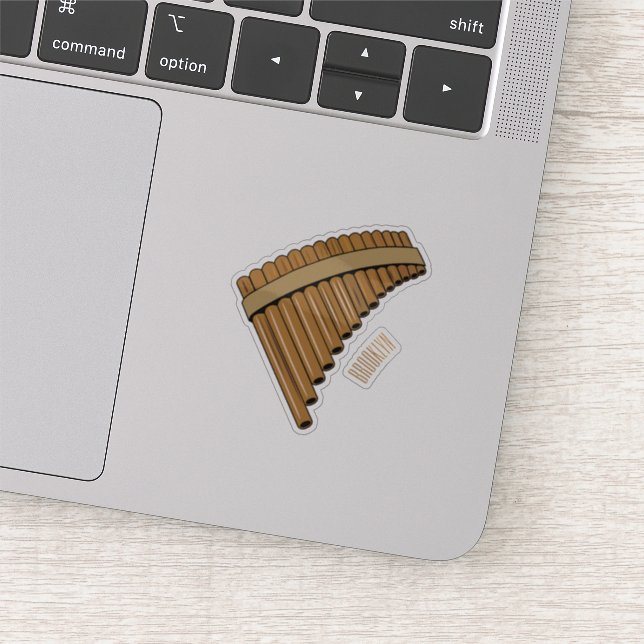 Pan flute / panpipes cartoon illustration sticker (Detail)