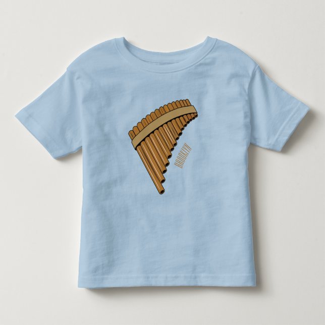 Pan flute / panpipes cartoon illustration  toddler t-shirt (Front)