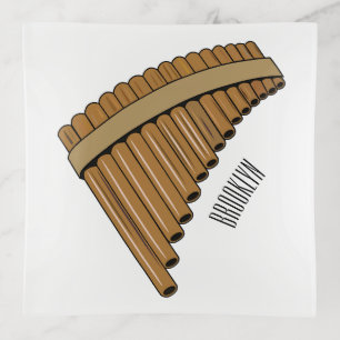 Pan flute / panpipes cartoon illustration trinket tray