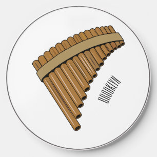 Pan flute / panpipes cartoon illustration wireless charger