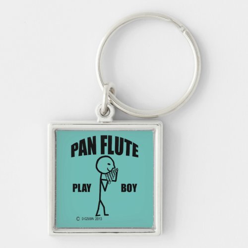 Pan Flute Play Boy Keychain