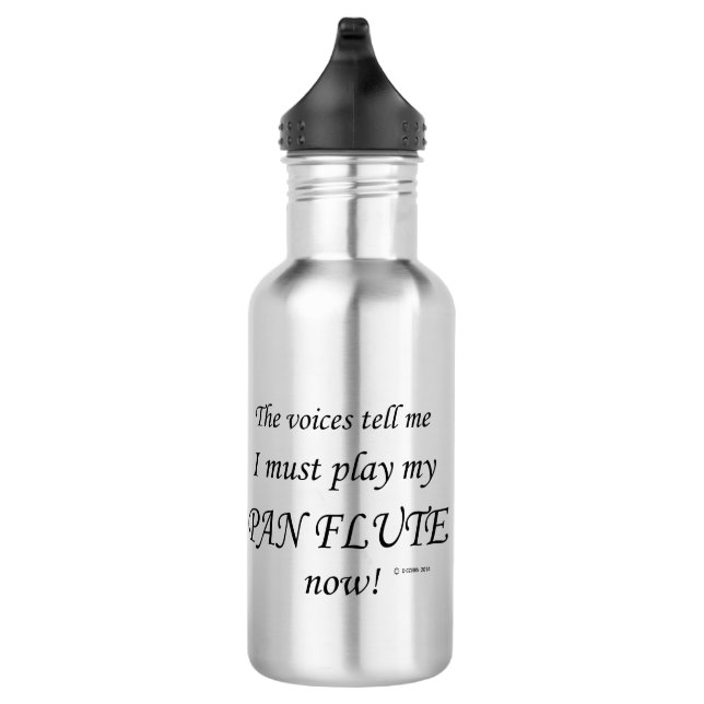 Pan Flute Voices Say Must Play Stainless Steel Water Bottle (Right)