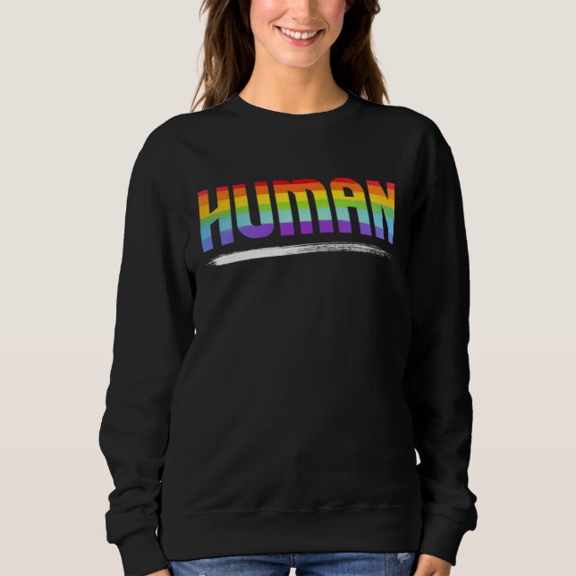 Pan Love Trans Coming Out Homo LGBTQ Supporter Que Sweatshirt (Front)