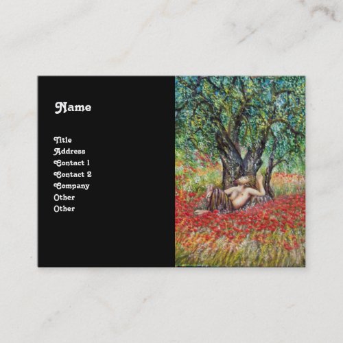 PAN OLIVE TREE AND POPPY FIELDS BUSINESS CARD