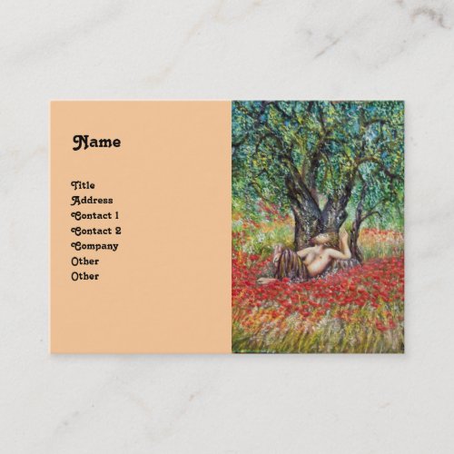 PAN OLIVE TREE AND POPPY FIELDS BUSINESS CARD