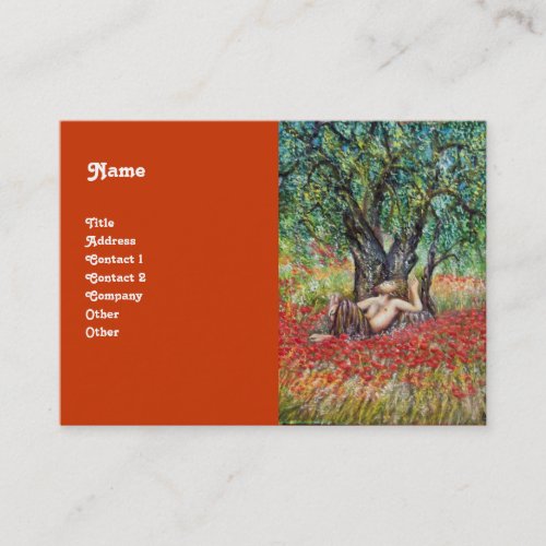 PAN OLIVE TREE AND POPPY FIELDS BUSINESS CARD