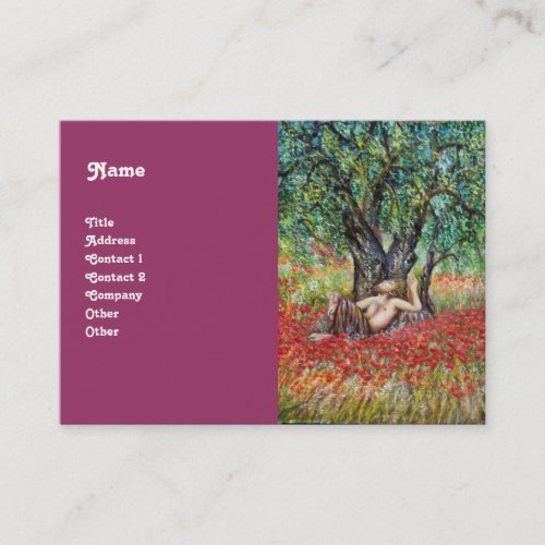 PAN OLIVE TREE AND POPPY FIELDS BUSINESS CARD