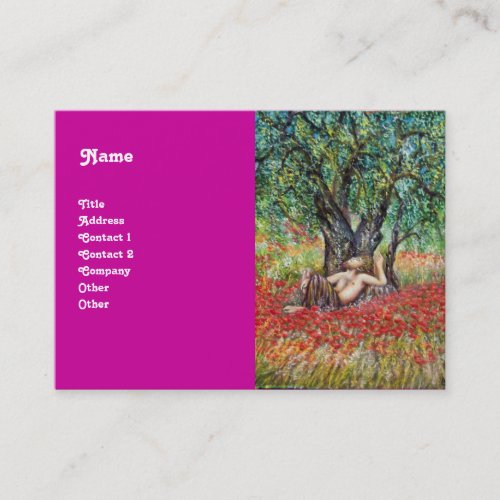 PAN OLIVE TREE AND POPPY FIELDS BUSINESS CARD