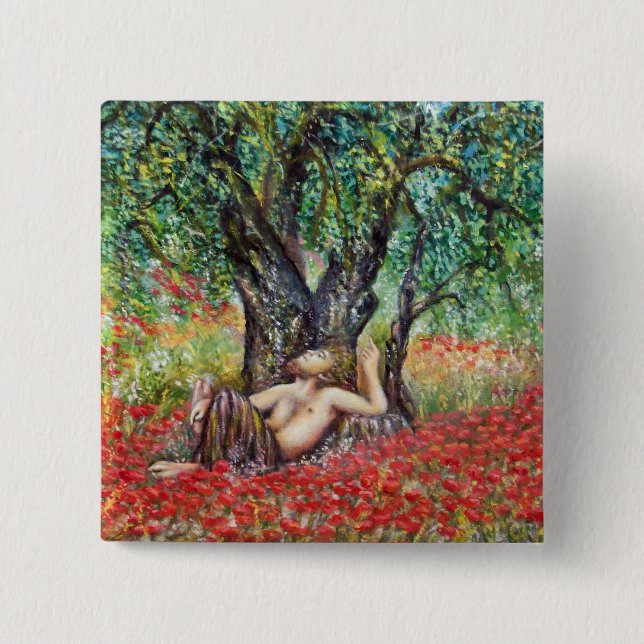 PAN, OLIVE TREE AND POPPY FIELDS BUTTON (Front)