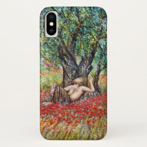 PAN OLIVE TREE AND POPPY FIELDS iPhone X CASE