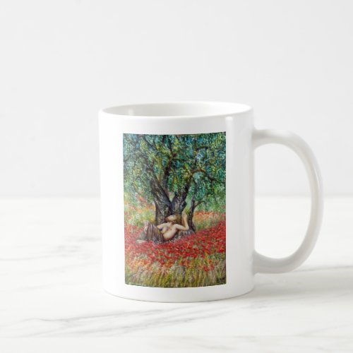 PAN OLIVE TREE AND POPPY FIELDS COFFEE MUG