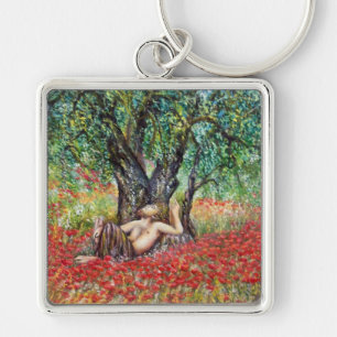 PAN, OLIVE TREE AND POPPY FIELDS KEYCHAIN