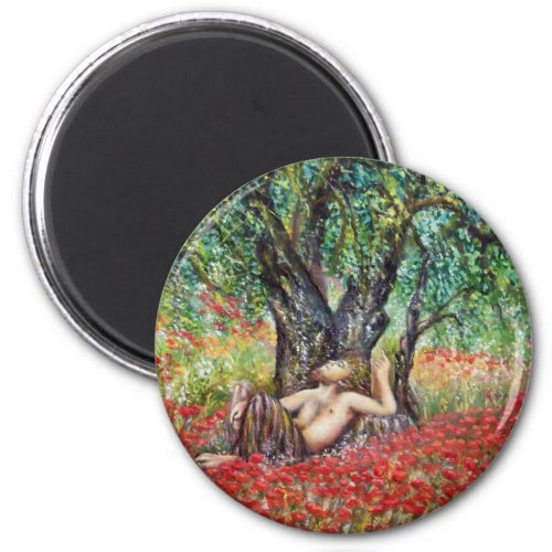 PAN OLIVE TREE AND POPPY FIELDS MAGNET