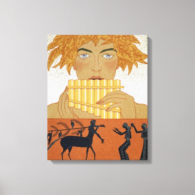 Pan Piper, illustration from 'Les Mythes' by Paul Canvas Print (Front)