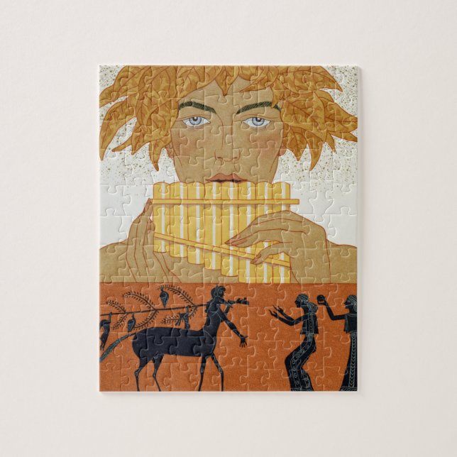 Pan Piper, illustration from 'Les Mythes' by Paul Jigsaw Puzzle (Vertical)