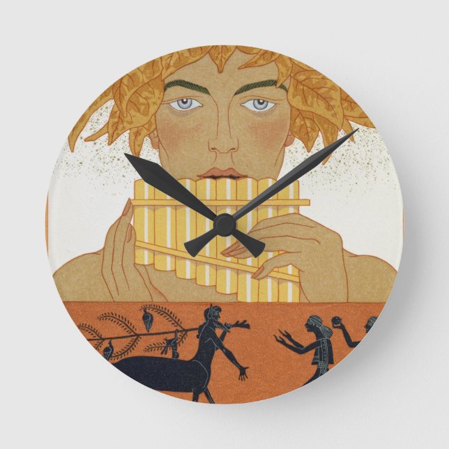 Pan Piper, illustration from 'Les Mythes' by Paul Round Clock (Front)