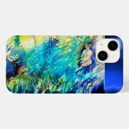 PAN PLAYING FLUTE AND DEER IN GREEN WOODLAND Case_Mate iPhone 14 CASE