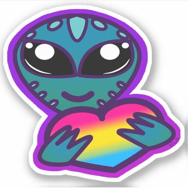Pan Pride Alien Sticker (Front)