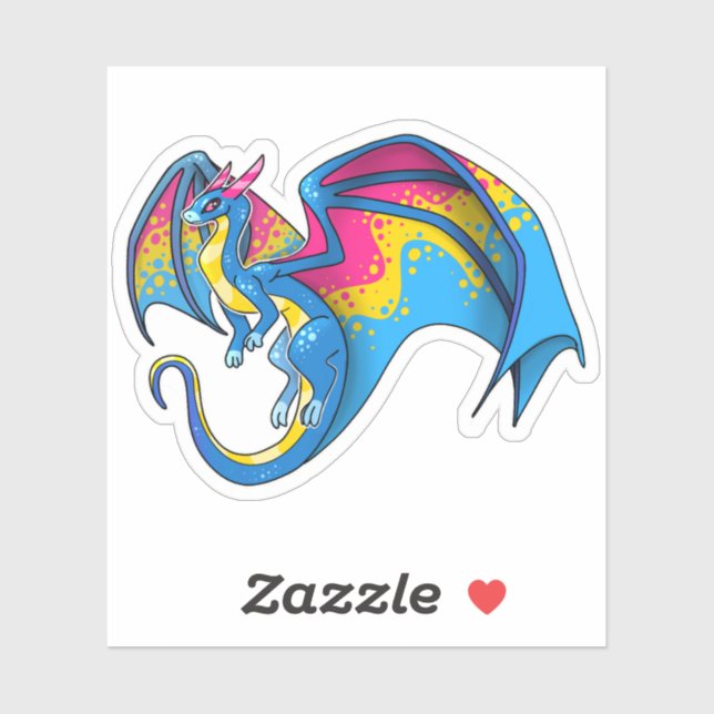 Pan Pride Dragon Sticker (Sheet)