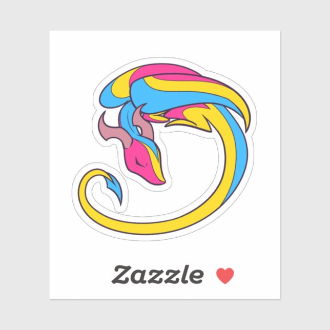 Pan Pride Dragon Sticker (Sheet)