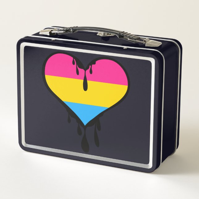 Pan Pride Dripping Heart Metal Lunch Box (Back)