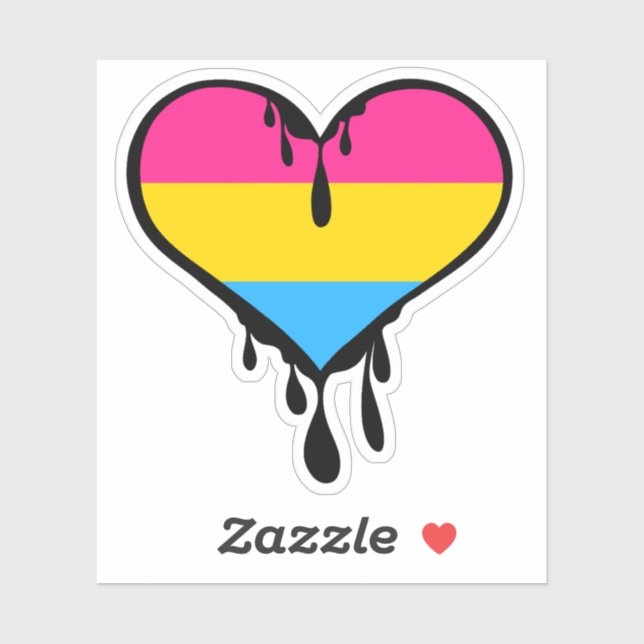 Pan Pride Dripping Heart Sticker (Sheet)
