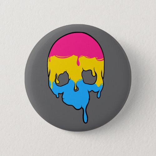Pan Pride Dripping Skull Button