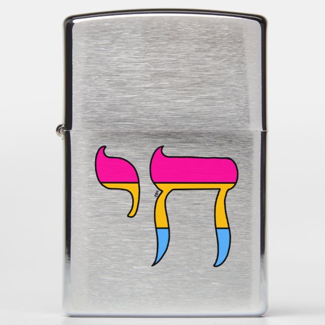 Pan Pride Flag Chai Zippo Lighter (Front)