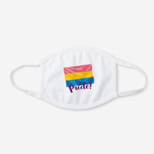 Pan Pride Flag LGBTQ White Cotton Face Mask