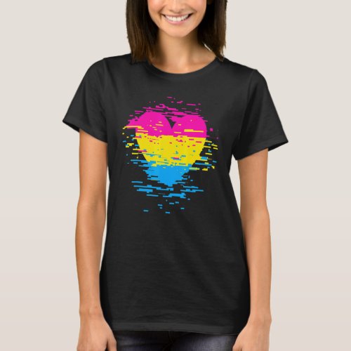 Pan Pride Heart Gay Queer  Pansexual T_Shirt