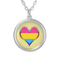 Pan Pride Heart Silver Plated Necklace