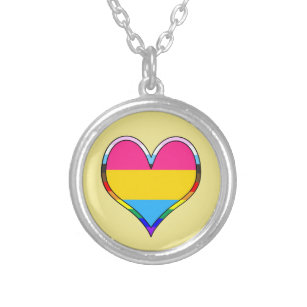 Pan Pride Heart Silver Plated Necklace