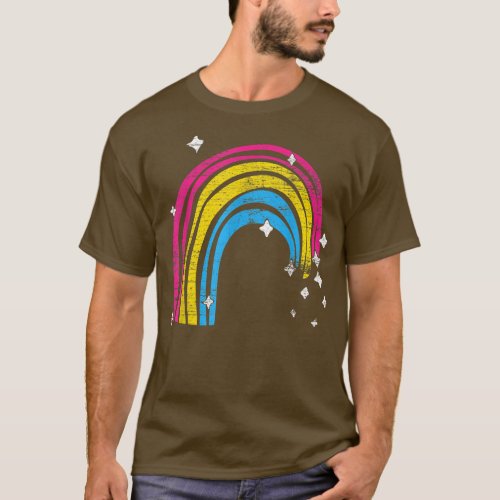 Pan Pride Month Panseual Flag Rainbow LGBTQ Panseu T_Shirt