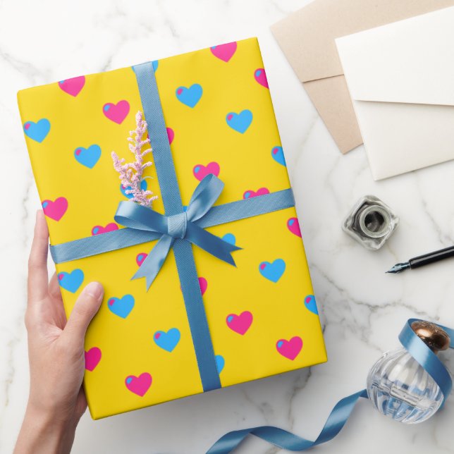 Pan Pride Small Hearts Wrapping Paper (Gifting)