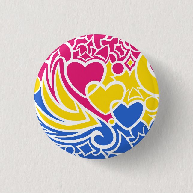 Pan Pride Squiggles Button (Front)