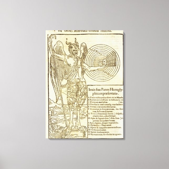 Pan, the universal god, and the elements he repres canvas print (Front)