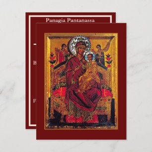 Panagia Pantanassa healer of cancer prayer card