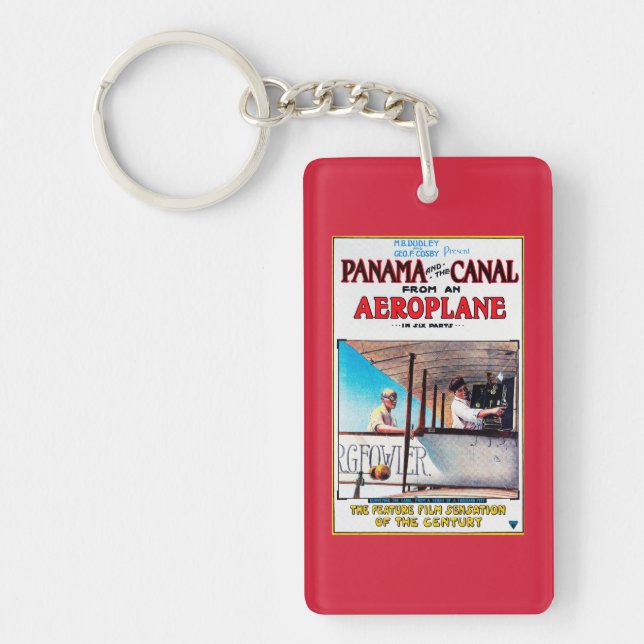 Panama and the Canal Aeroplane Movie Promo Poste Keychain (Front)