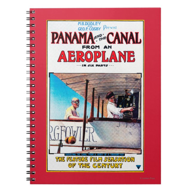 Panama and the Canal Aeroplane Movie Promo Poste Notebook (Front)