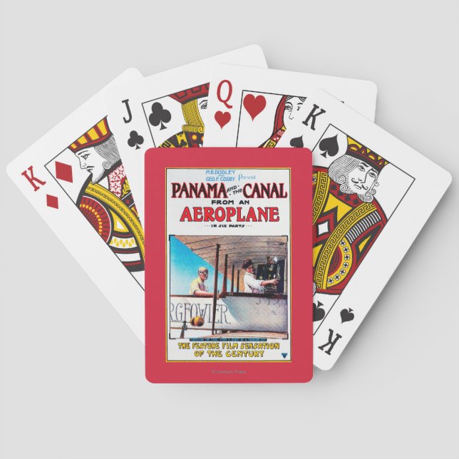 Panama and the Canal Aeroplane Movie Promo Poste Poker Cards (Back)