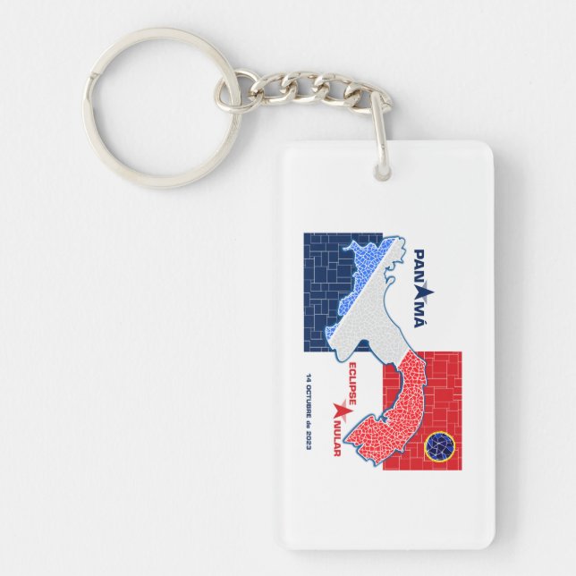 Panama Annular Eclipse Acrylic Keychain (Front)