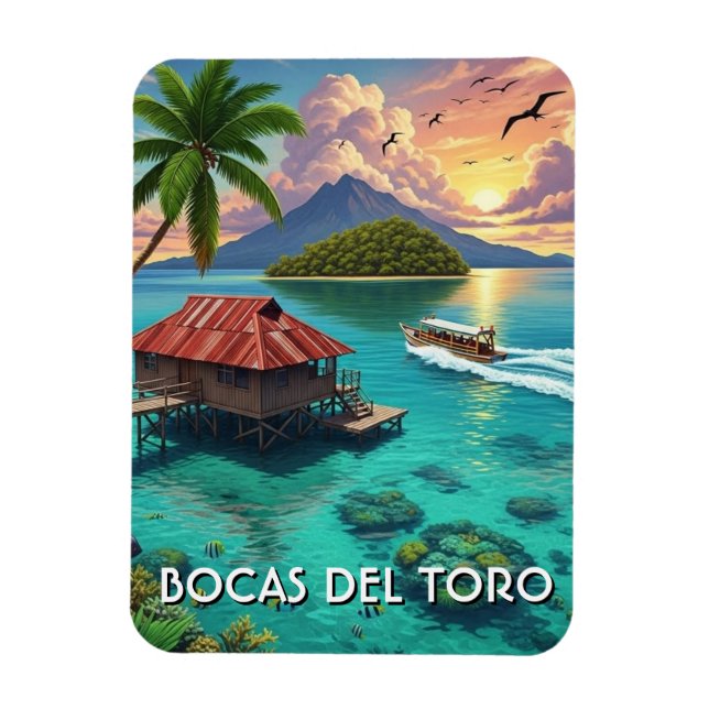 Panama Bocas del Toro Travel  Magnet (Vertical)