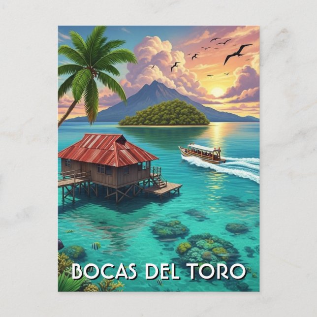 Panama Bocas del Toro Travel  Postcard (Front)