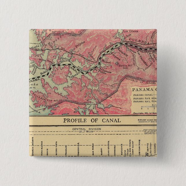 Panama Canal Button (Front)