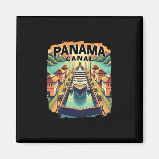 Panama Canal Cruise Trip Boat Ship Vintage Graphic Magnet