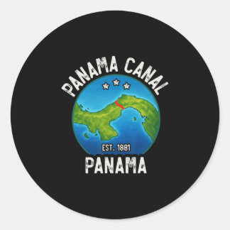 Panama Canal Est.1881 Classic Round Sticker